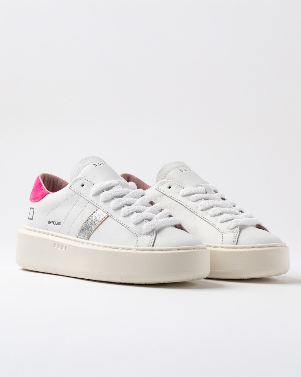 HILL LOW PLATFORM COLORED WHITE-FUXIA