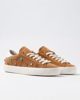 HILL LOW STUDS CUOIO