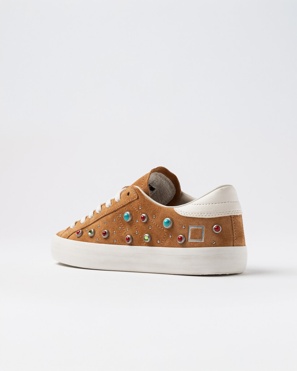 HILL LOW STUDS CUOIO